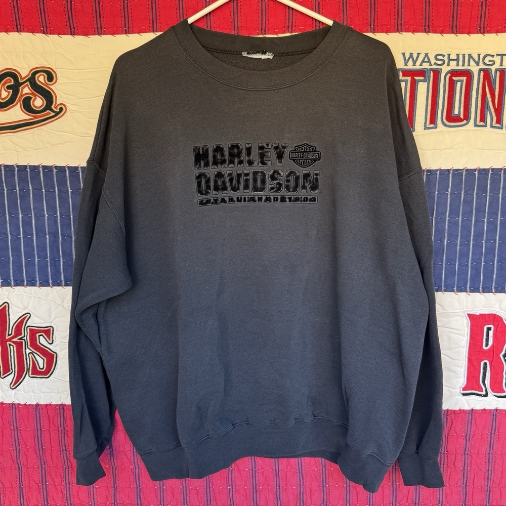 Size XL‎ - Vintage 90's Harley Davidson Motorcycles Embroidered Sweatshirt